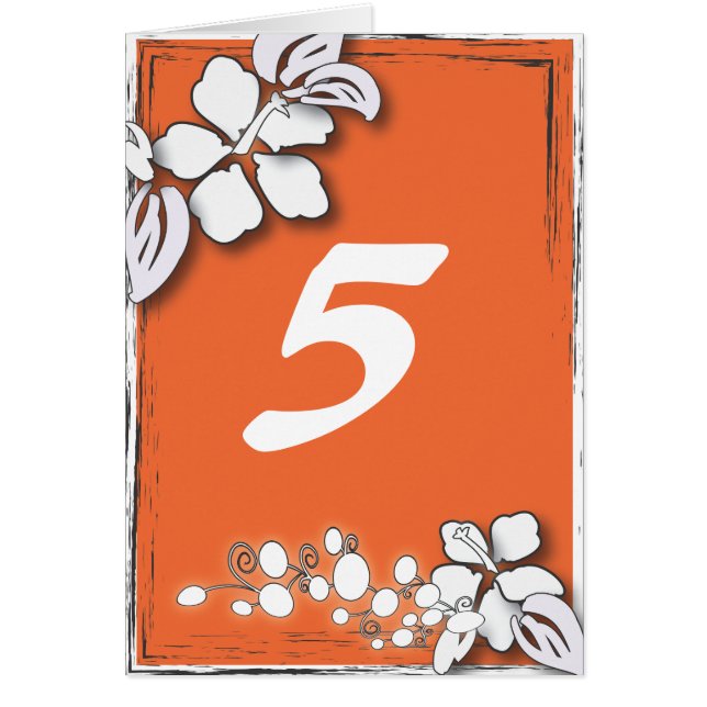 hibiscus flower Tropical Beach Hawaiian Wedding (Front)