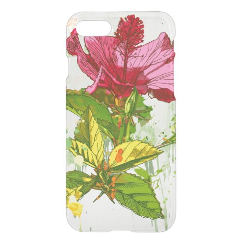 Hibiscus flower _ watercolor paint iPhone SE87 case
