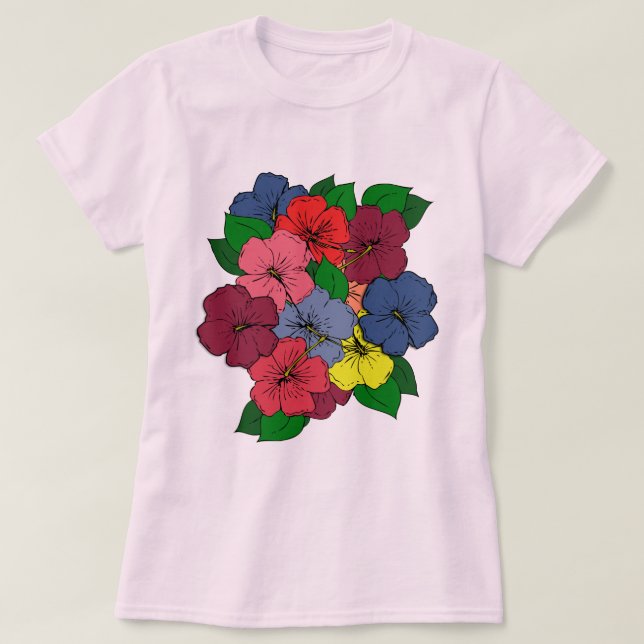 Hibiscus Flowers #8 T-Shirt (Design Front)