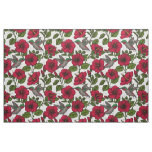 Hibiscus flowers and hummingbirds fabric