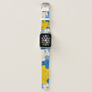 Hibiscus flowers and leaves   apple watch band