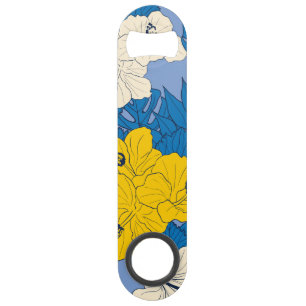 Hibiscus flowers and leaves   bar key