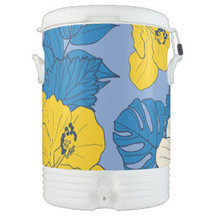 Hibiscus flowers and leaves beverage cooler