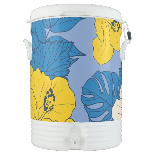 Hibiscus flowers and leaves  beverage cooler (Front)