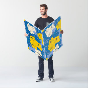 Hibiscus flowers and leaves card