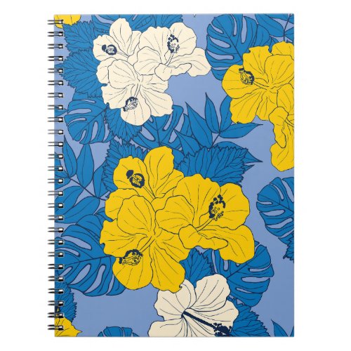 Hibiscus flowers and leaves   notebook