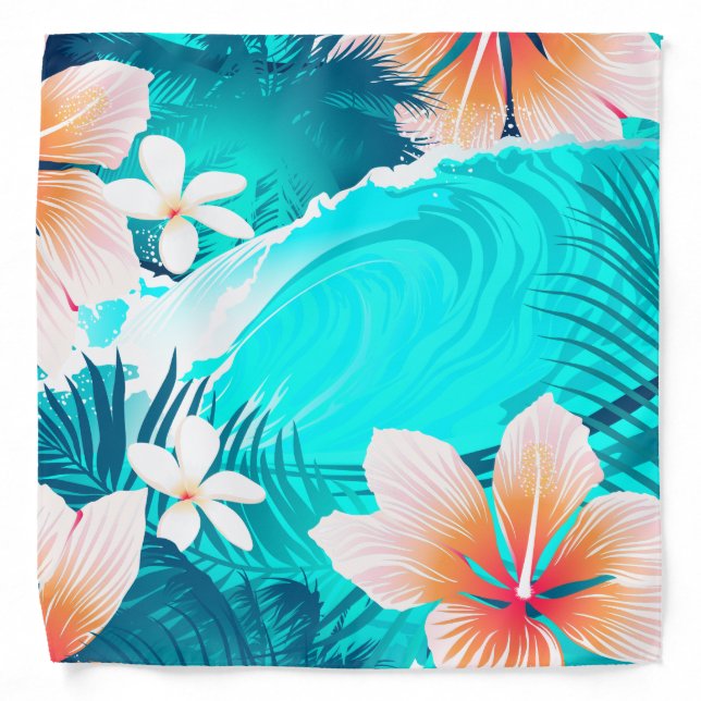 Hibiscus flowers at the beach bandana (Front)