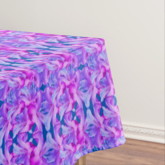 Hibiscus Flowers Bouquet Pattern Tinted    Tablecloth