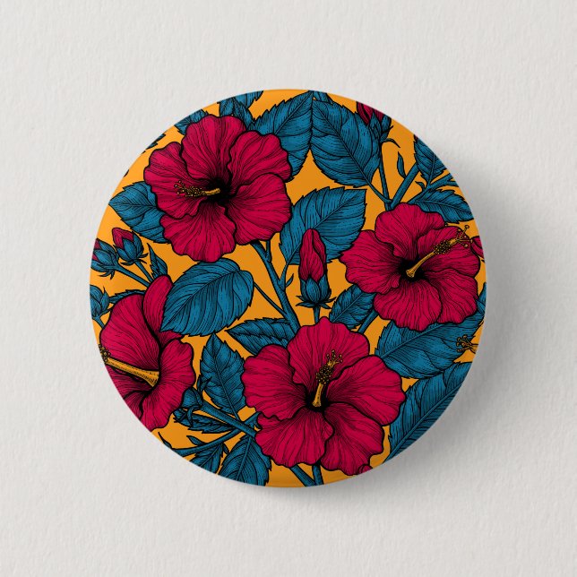 Hibiscus flowers button (Front)
