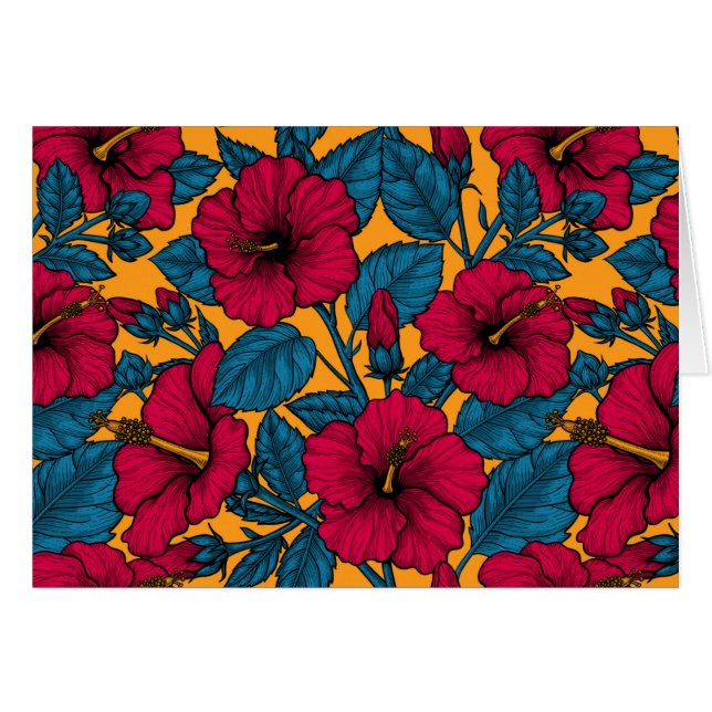 Hibiscus flowers cards (Front Horizontal)
