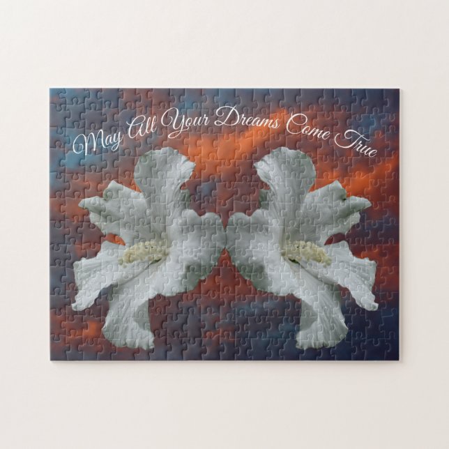 Hibiscus Flowers Dreams Come True Inspirational   Jigsaw Puzzle (Horizontal)