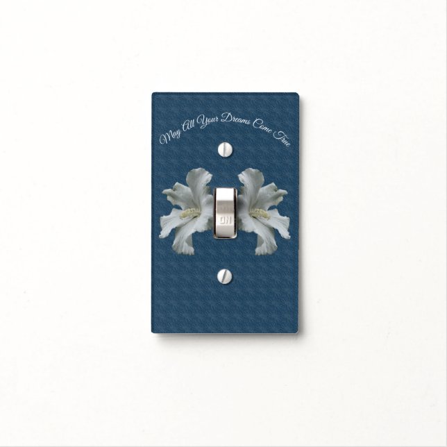 Hibiscus Flowers Dreams Come True Inspirational  Light Switch Cover (In Situ)
