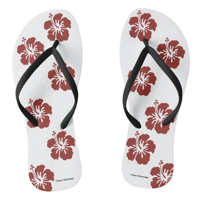 hibiscus flip flops