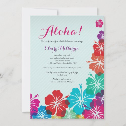 Hibiscus Flowers Invitation