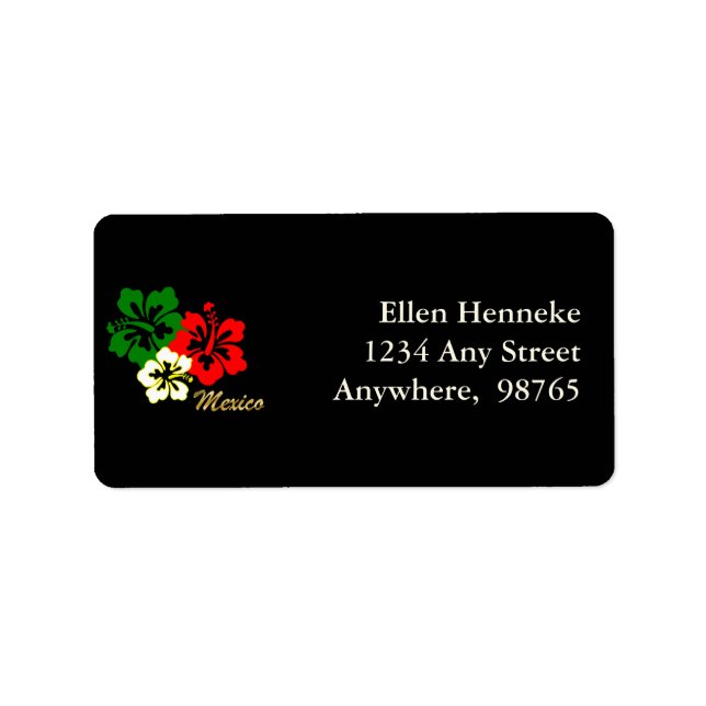 Hibiscus Flowers Label (Front)