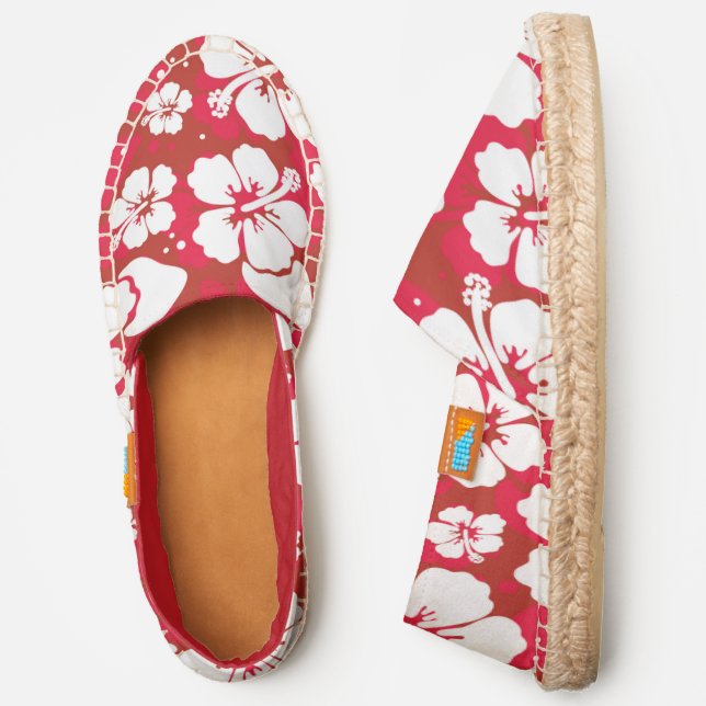 Hibiscus Flowers Pattern Espadrilles (Side)