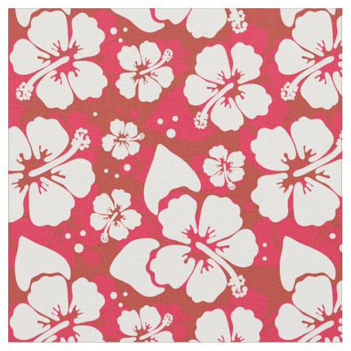 Hibiscus Flowers Pattern Fabric