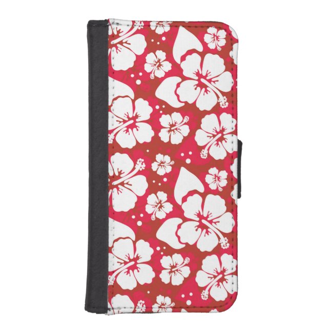 Hibiscus Flowers Pattern iPhone Wallet Case (Front)