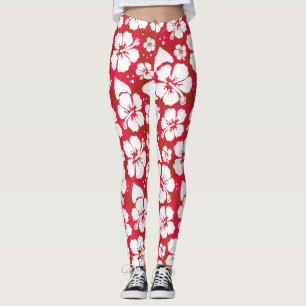 Hibiscus Flowers Pattern Leggings