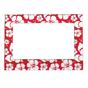 Hibiscus Flowers Pattern Magnetic Frame