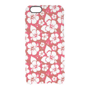 Hibiscus Flowers Pattern Clear iPhone 6/6S Case