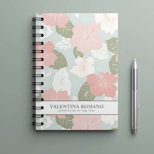 HIBISCUS FLOWERS TROPICAL BOTANICAL PERSONALIZED PLANNER