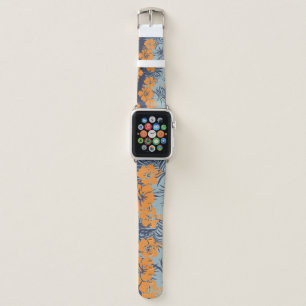 Hibiscus Flowers: Vintage Floral Wallpaper Apple Watch Band