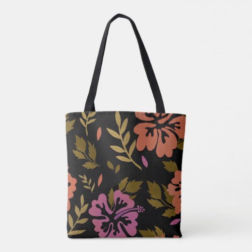 Hibiscus Flowers with Leaves Bag