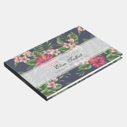 Hibiscus Funeral Memorial Guest Book