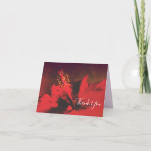 hibiscus funeral thank you card