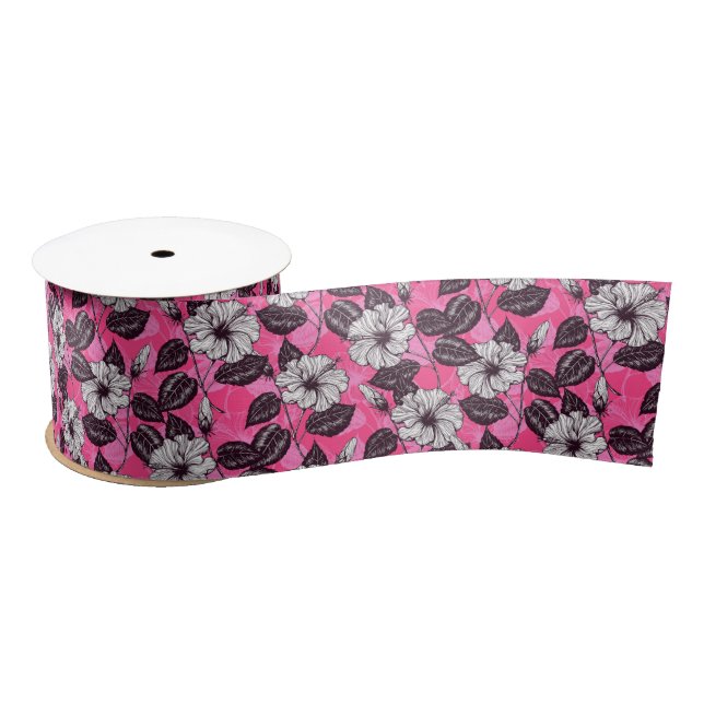 Hibiscus garden 2 satin ribbon (Spool)