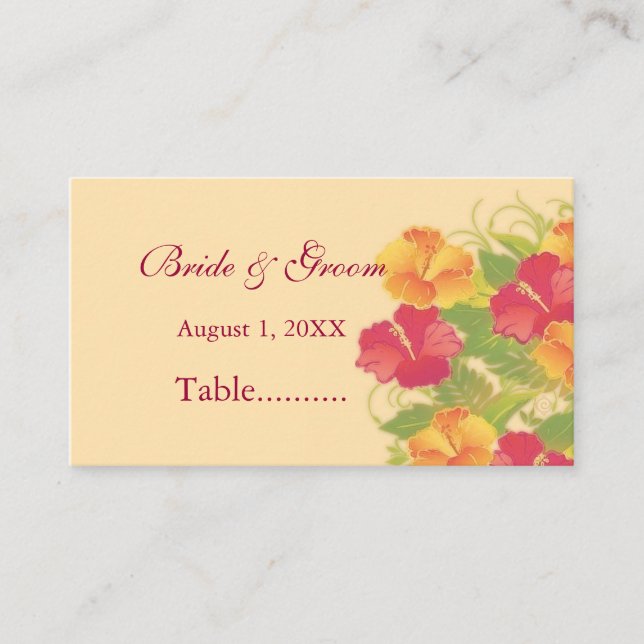 hibiscus garden ~ seating card (Front)