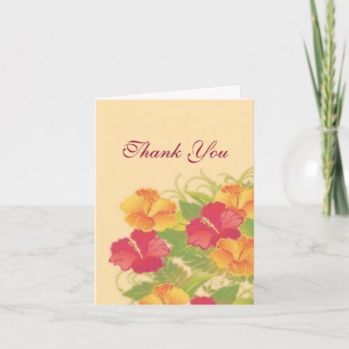 hibiscus garden  thank you gift tag