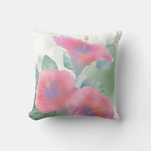 Hibiscus Garden Throw Pillow