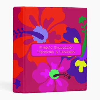 Hibiscus Graduation Guest Book Binder by BlueHyd at Zazzle