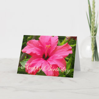 Hibiscus - Happy Birthday Card