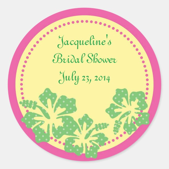Hibiscus Hawaiian Sticker (Front)