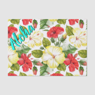 Hibiscus Hawaiian Tropical Floral Tissue Paper
