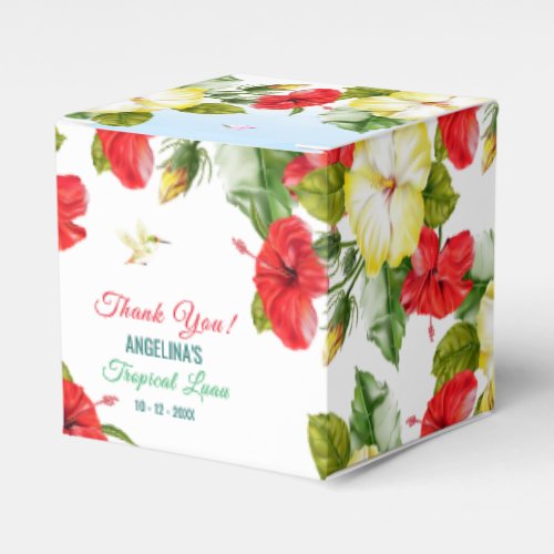 Hibiscus Hawiian Tropical  Event Favor Box