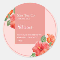 Hibiscus Herbal Tea Business Label