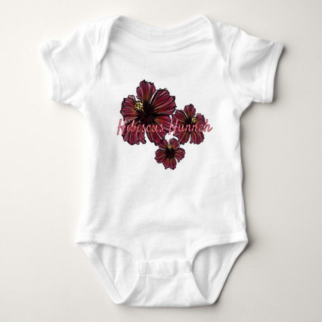 Hibiscus Honey Baby Baby Bodysuit (Front)