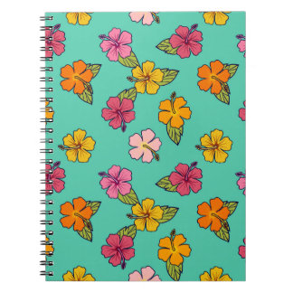 Hibiscus Hula Notebook - Turquoise