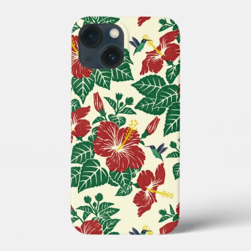hibiscushummingbird iPhone 13 mini case