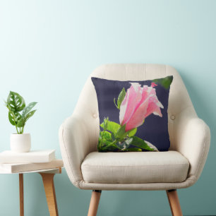 Hibiscus in Bright Sunlight Throw Pillow