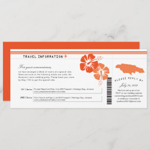 Hibiscus Jamaica Boarding Pass Accommodations Invitation