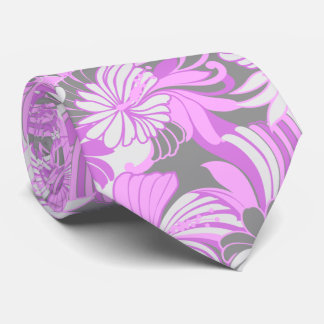 Hibiscus Jungle Floral Hawaiian Two-sided Printed Neck Tie