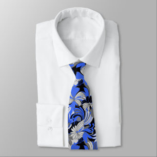 Hibiscus Jungle Floral Hawaiian Two-sided Printed Neck Tie