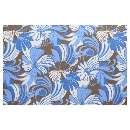 Hibiscus Jungle Hawaiian Tropical Floral Fabric