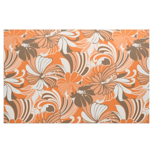 Hibiscus Jungle Hawaiian Tropical Floral Fabric