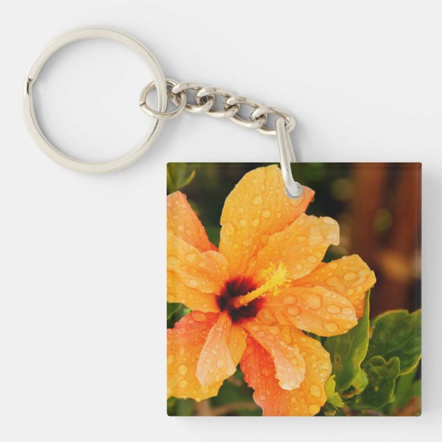 Hibiscus Keychain (Front)